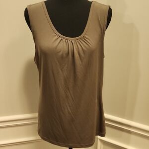 Christopher & Banks Taupe Sleeveless Tank Top
